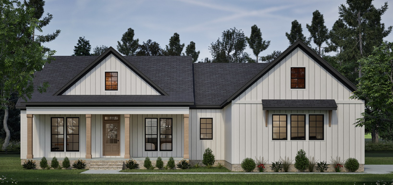 Custom home with covered front porch built in Granville County NC