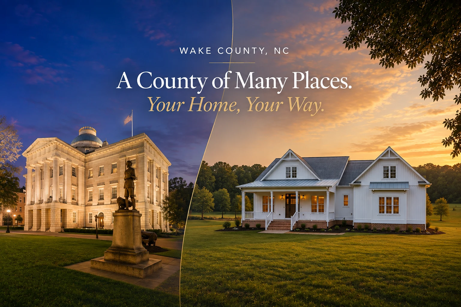 Trabar Homes custom home in Wake County, NC, highlighting the variety of places to live and build across the county.